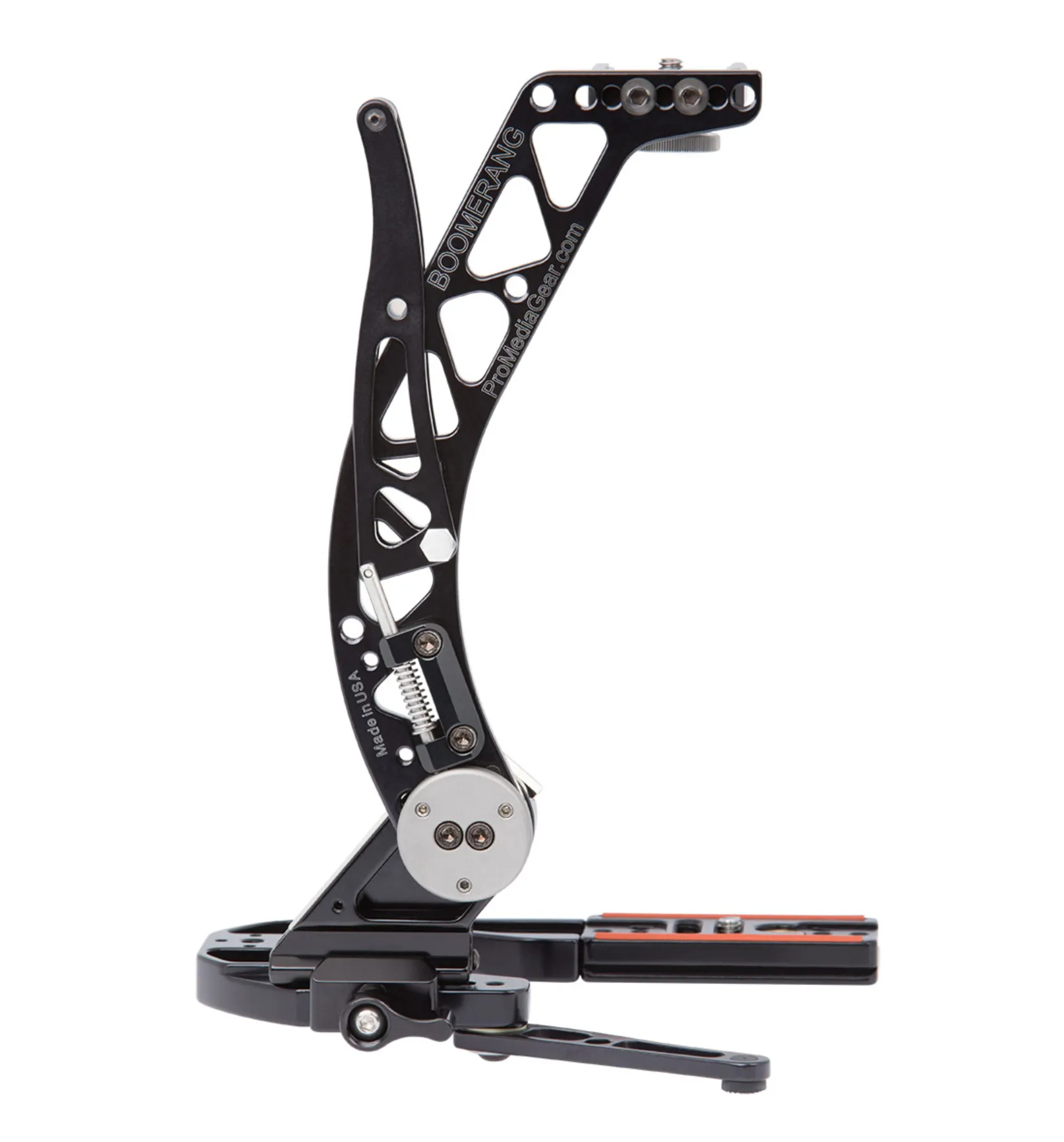 ProMediaGear BBGv2 - Boomerang Flash Bracket for taller bodies or cameras w/ grip for Weddings and Portraits for Canon, Nikon, Sony, Pentax, Olympus