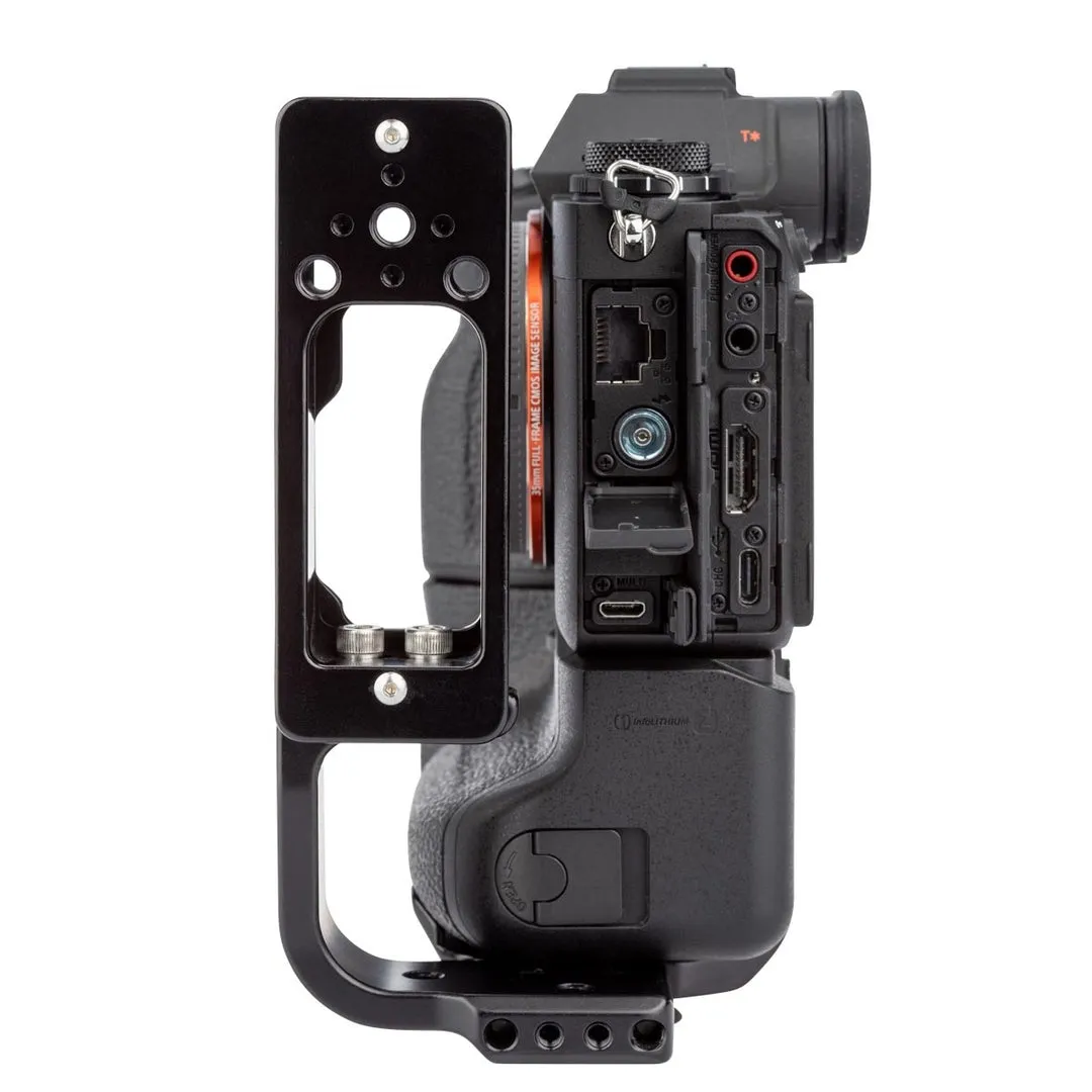 ProMediaGear PLSX4T L-Bracket L-Plate for Sony Alpha a1 with VG-C4EM Vertical Battery Grip, Arca-Type, SS2 Strap Port