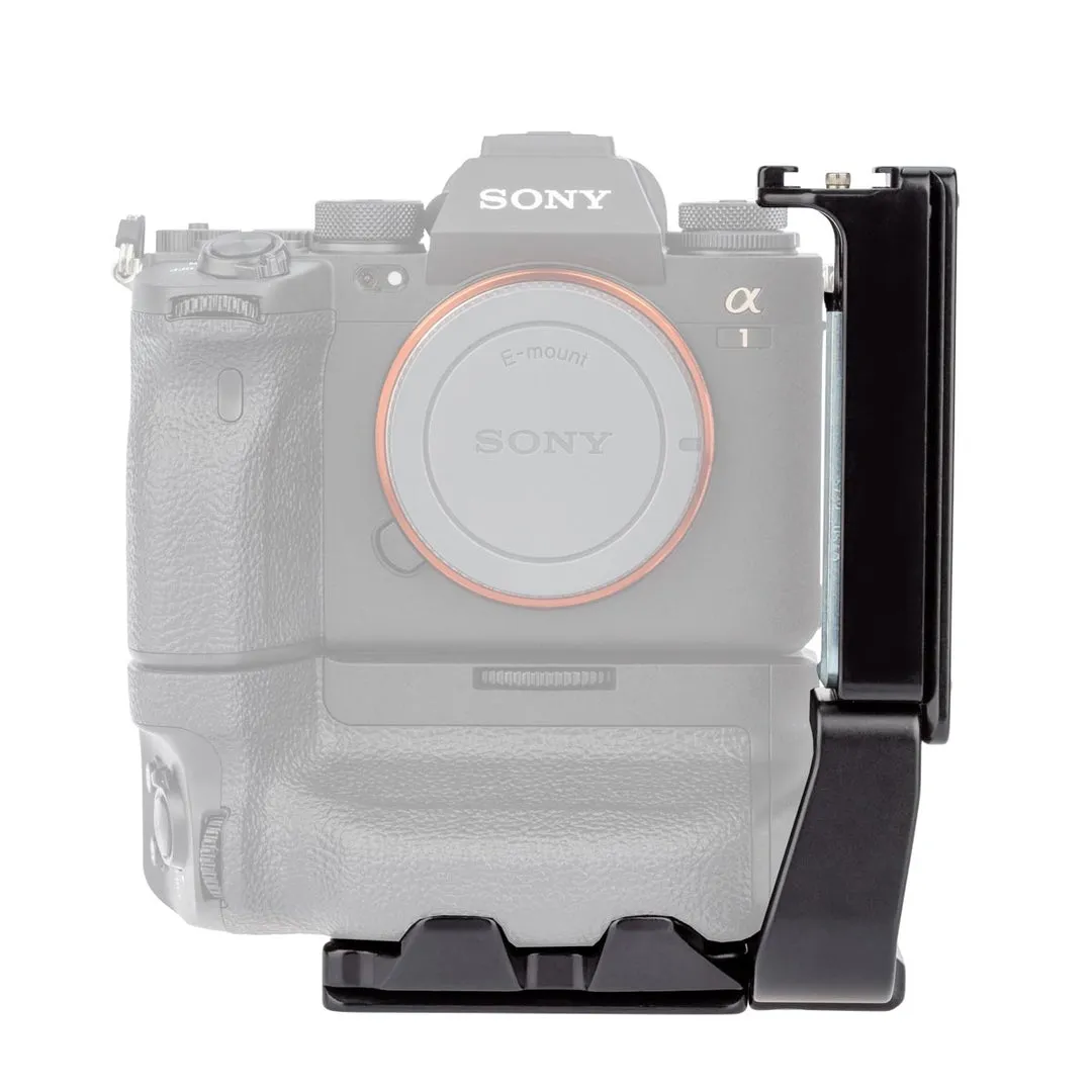 ProMediaGear PLSX4T L-Bracket L-Plate for Sony Alpha a1 with VG-C4EM Vertical Battery Grip, Arca-Type, SS2 Strap Port