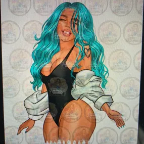 Provenza Blue Hair no paint Splatter