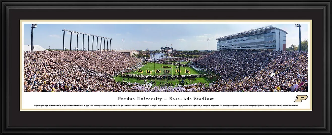 Purdue Football - "End Zone" Panorama Framed Print