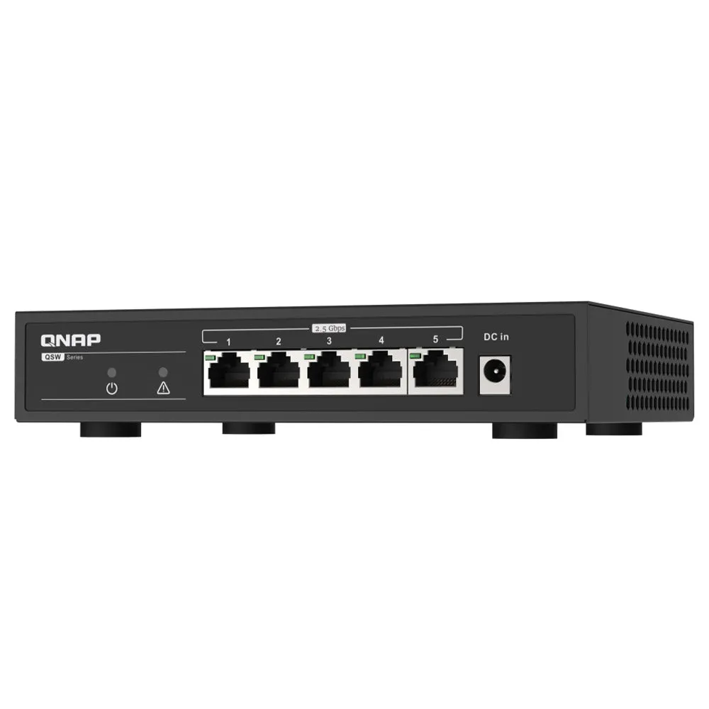 QNAP TS-473A-SW5T 4-Bay Cloud Storage NAS Enclosure   QSW-1105-5T Switch 5 Port