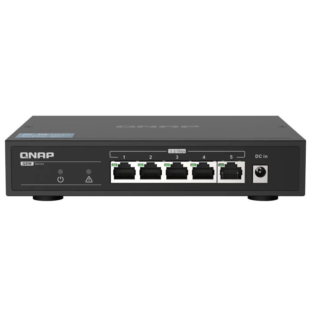QNAP TS-473A-SW5T 4-Bay Cloud Storage NAS Enclosure   QSW-1105-5T Switch 5 Port