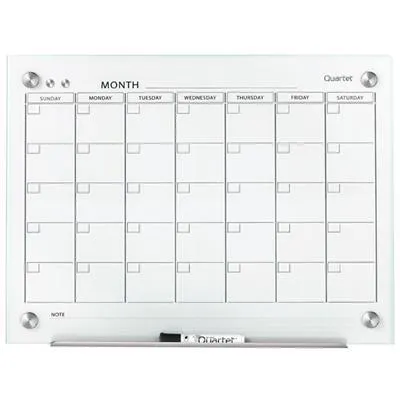 Quartet Infinity Glass Calendar Board 915 X 1200Mm