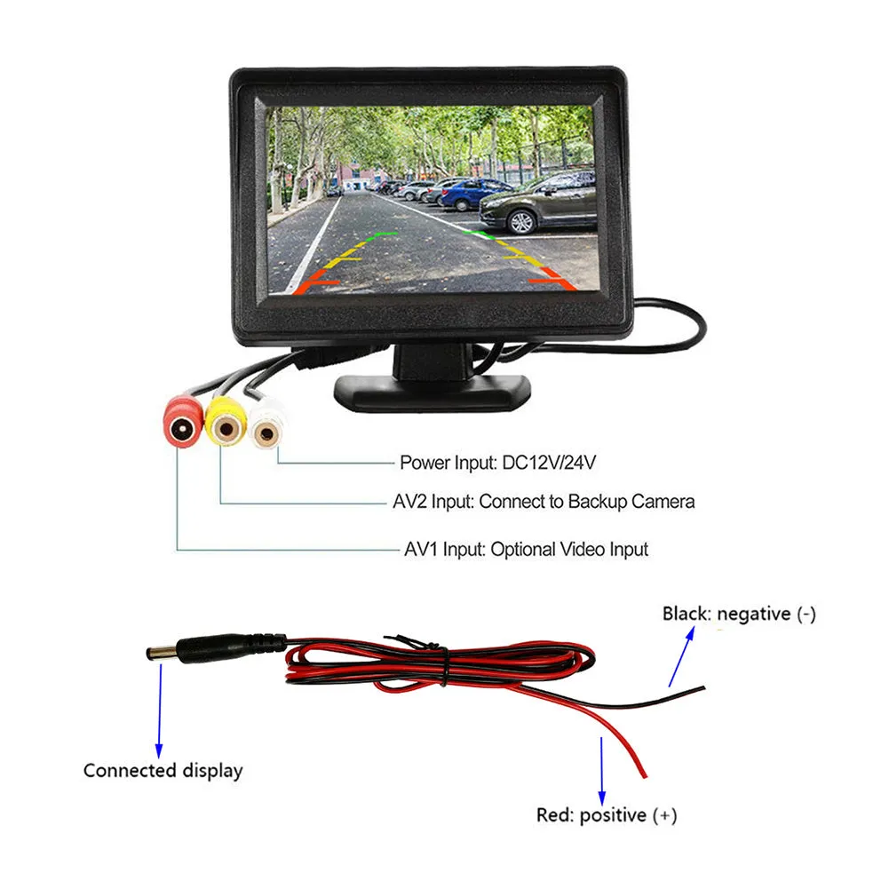 Rear View Car Camera Screen Monitor System Parking Reverse Safety