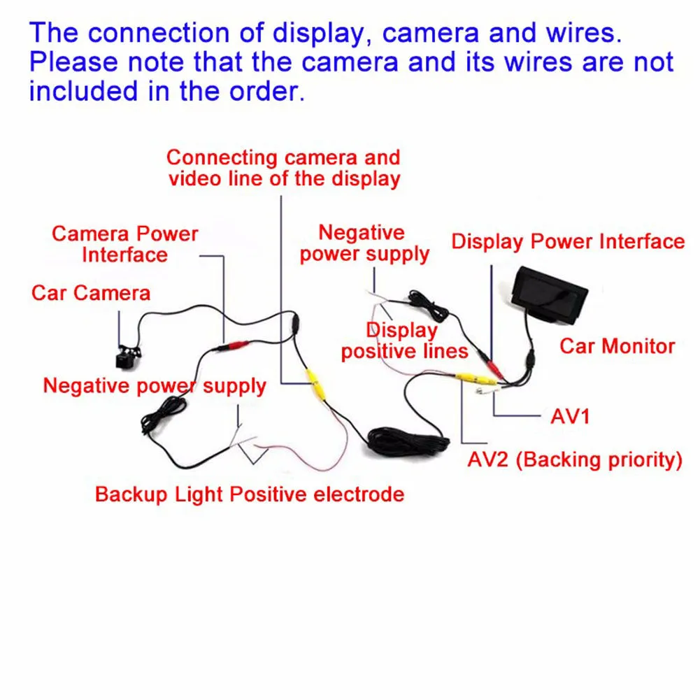Rear View Car Camera Screen Monitor System Parking Reverse Safety