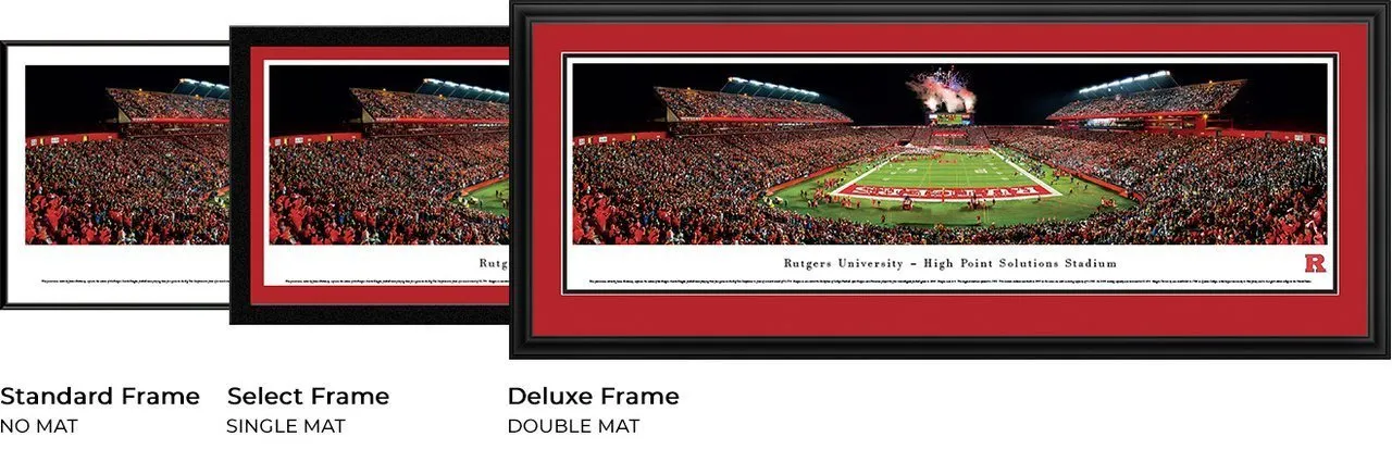 Rutgers Football - "End Zone" Panorama Framed Print