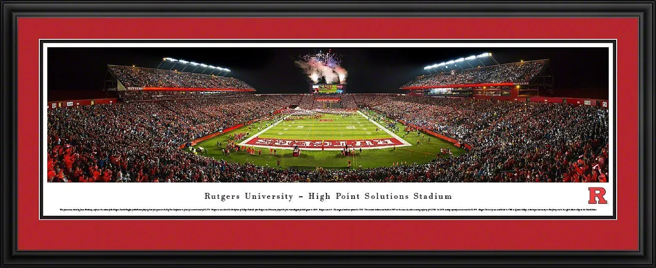 Rutgers Football - "End Zone" Panorama Framed Print