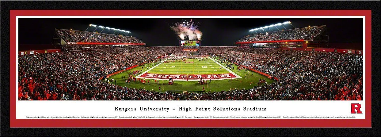 Rutgers Football - "End Zone" Panorama Framed Print