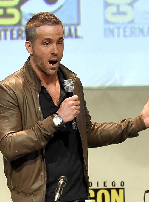 RYAN REYNOLDS LEATHER JACKET | MEN CELEBRITY JACKET