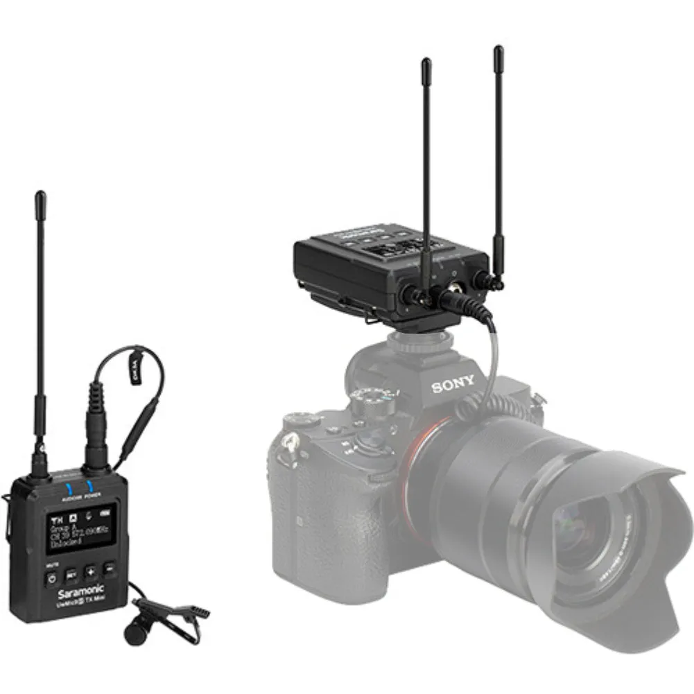 Saramonic UWMIC9S Mini KIT1 Compact Camera-Mount Wireless Omni Lavalier Microphone System (514 to 596 MHz)
