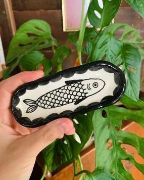 Sardine Trinket Dish - Black
