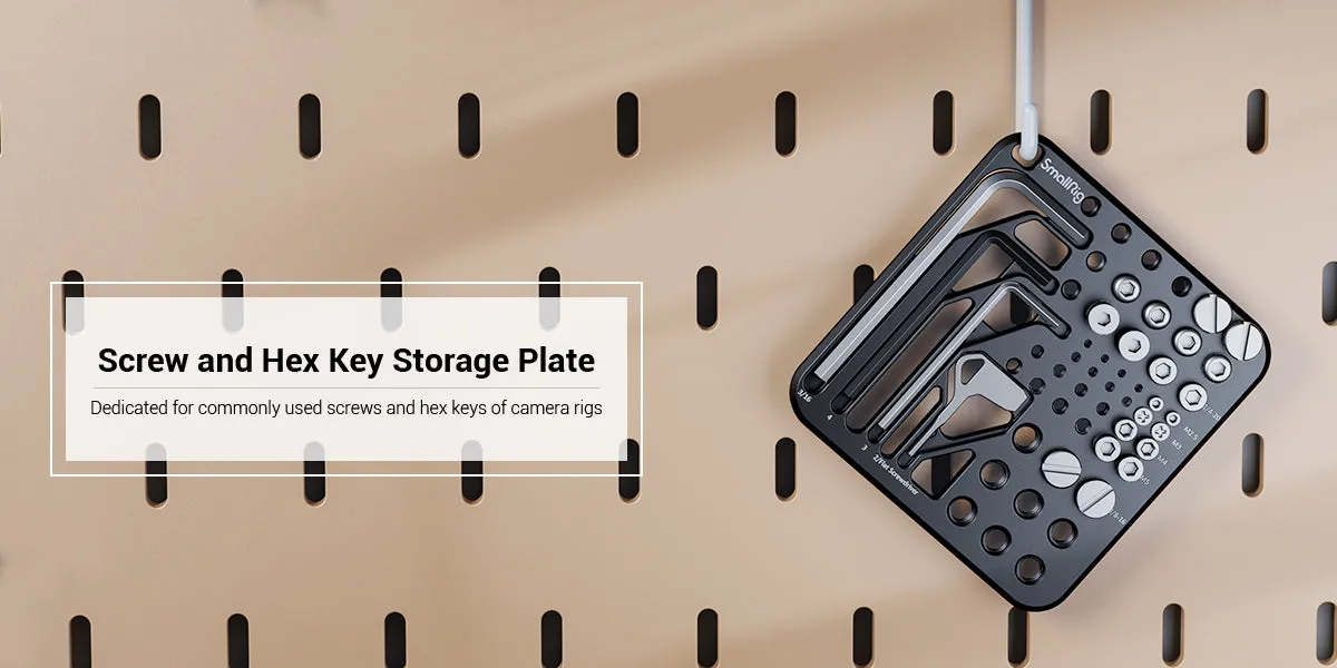 Smallrig MD3184 Storage Plate Kit for Most Commonly Used Camera Rig Screws and Hex Keys