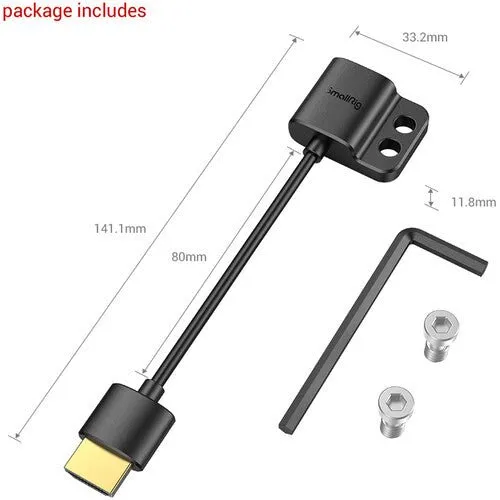 SmallRig Ultra Slim 4K HDMI Adapter Cable (A to A)