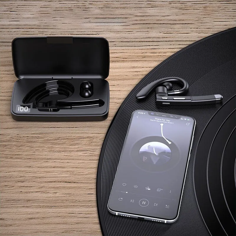 Smart Digital Display Single-ear Wireless Headset; Long Battery Life; Automatic Noise Reduction; IPX7 Waterproof