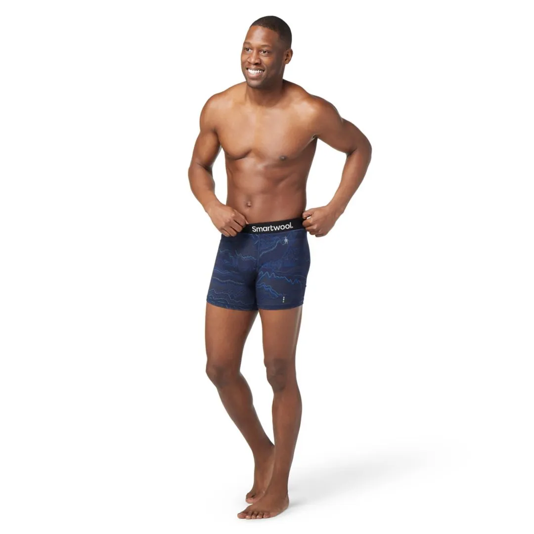 Smartwool Men&#x27;s Merino Print Boxer Brief Boxed Deep Navy Digital Summit Print | Buy Smartwool Men&#x27;s Merino Print Boxer Brief Boxed Deep Navy Digital Summit Print here | Outnorth