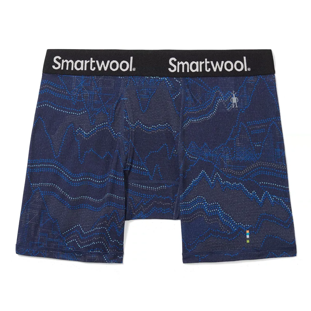 Smartwool Men&#x27;s Merino Print Boxer Brief Boxed Deep Navy Digital Summit Print | Buy Smartwool Men&#x27;s Merino Print Boxer Brief Boxed Deep Navy Digital Summit Print here | Outnorth