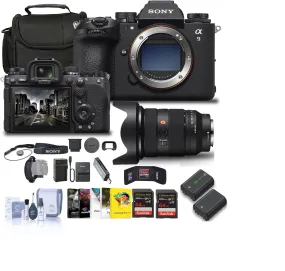 Sony Alpha a9 III Mirrorless Camera - 24.6MP Full Frame Global Shutter (ILCE-9M3),   Sony FE 24-70mm Lens, 2 X 64GB Memory Card, Filter Kit, Bag,  2 X NP-FZ100 Compatible Battery   MORE