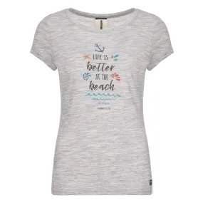 super.natural Women&#x27;s Digital Print Tee Ash Melange/Watercolor Print | Buy super.natural Women&#x27;s Digital Print Tee Ash Melange/Watercolor Print here | Outnorth
