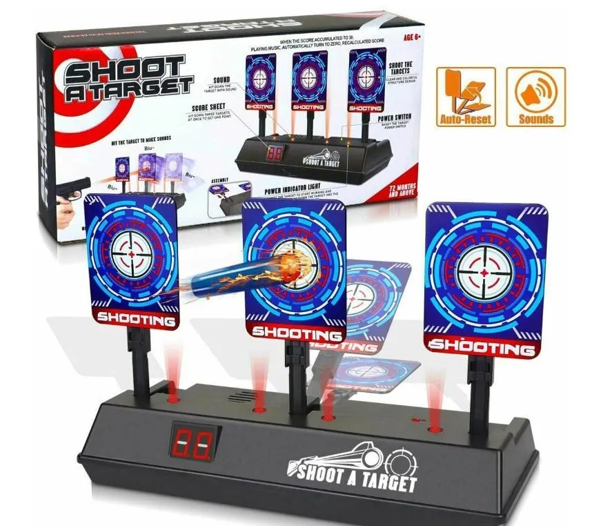 Target Shooting - Electronic Automatic Target - 2 Modes & Digital Counter
