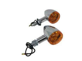 Turn Signals (Pair) Tech Glide Grooved - Small - Highway Hawk H68-7002