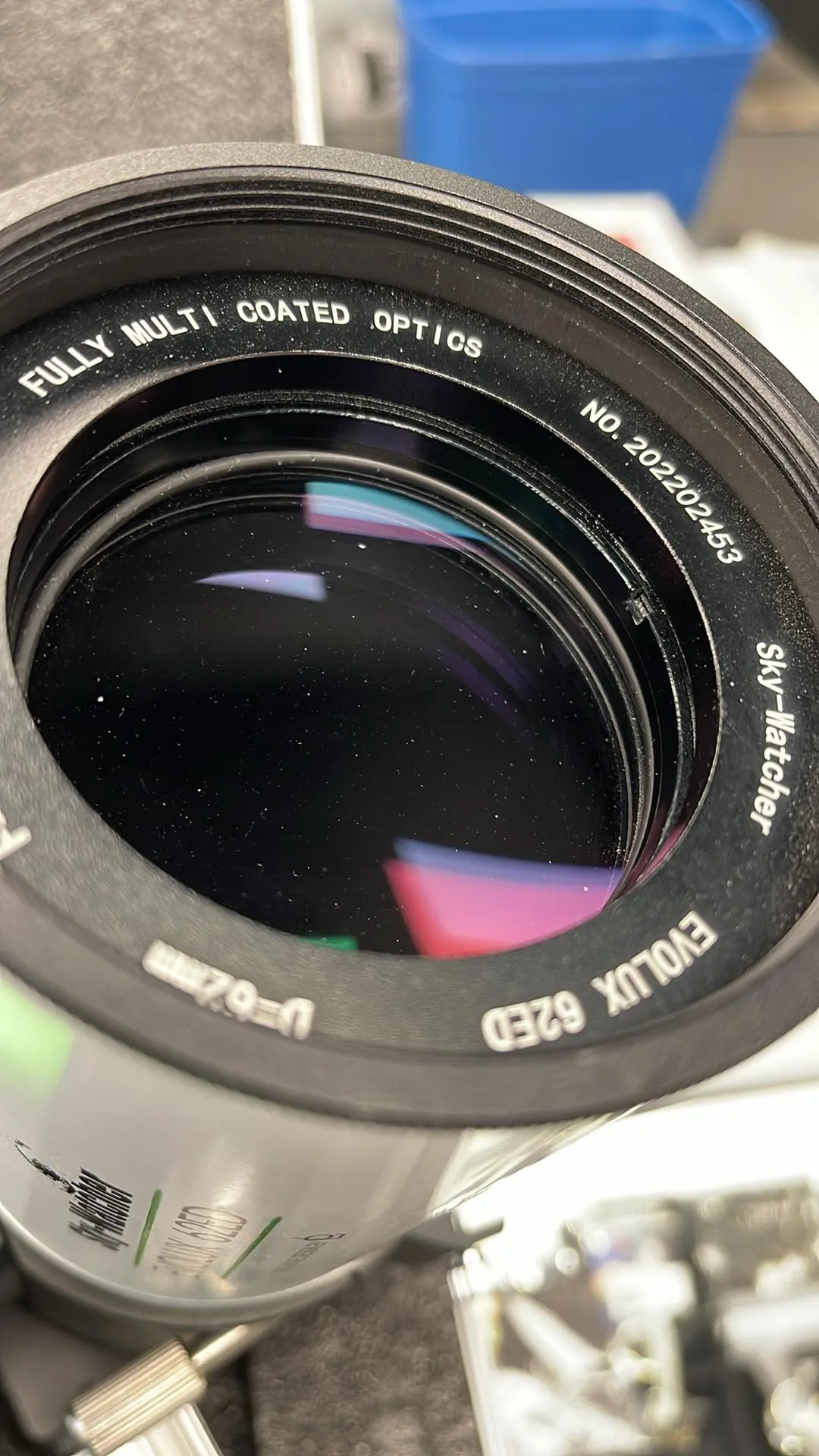 Used SkyWatcher Evolux 62ED APO refractor and field flattener/focal reducer