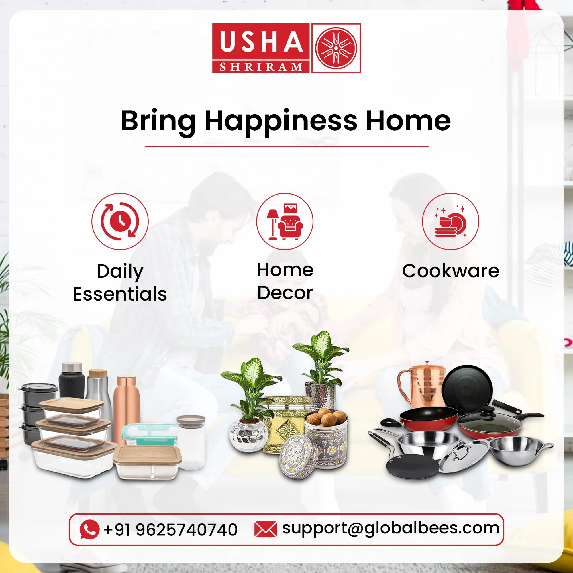 USHA SHRIRAM Stainless Steel Dhokla Maker (5 Plate) With Handle | Dhokla Stand | Dhokla Plate Only | Thattu Idli Plate | Idli And Dhokla Maker | Khaman Dhokla Plate