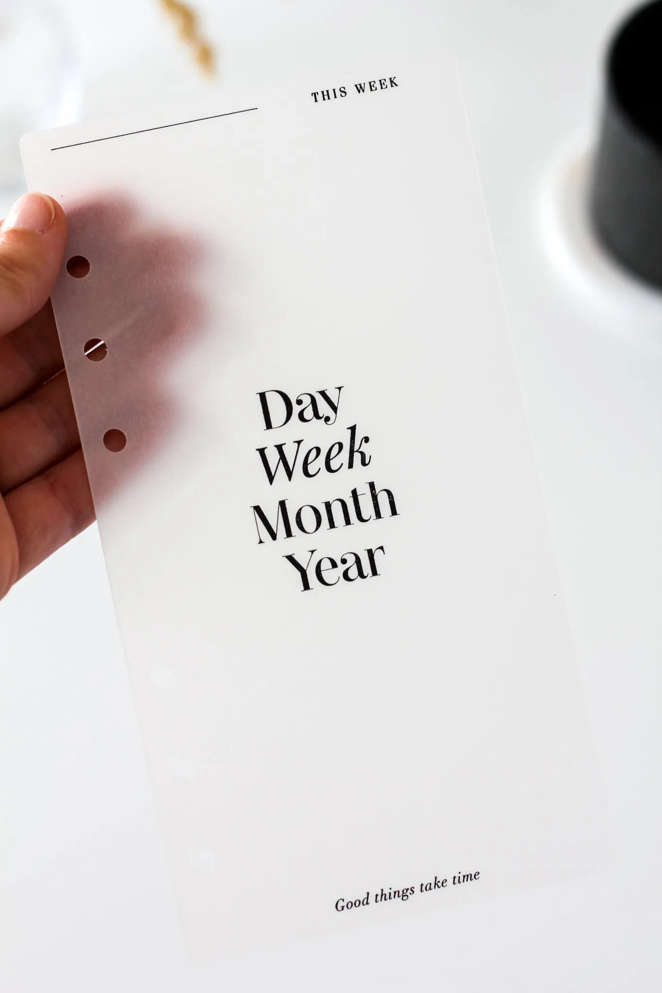 Vellum Weekly Page Marker