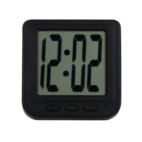 VM Traders Plastic Digital Magnet Led Date and Time Clock with Flexible Back Stand (Black) Pack of 1(39Wx39Lx31H Inches)