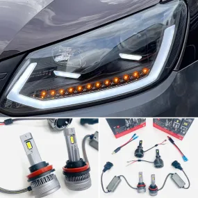 VW Caddy MK3 DRL full led headlights with dynamic indicators 10-15
