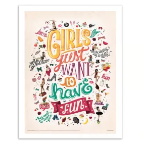 Wall Editions Art Poster Girls Just Wanna Have Fun