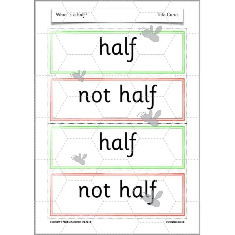 What is a half?