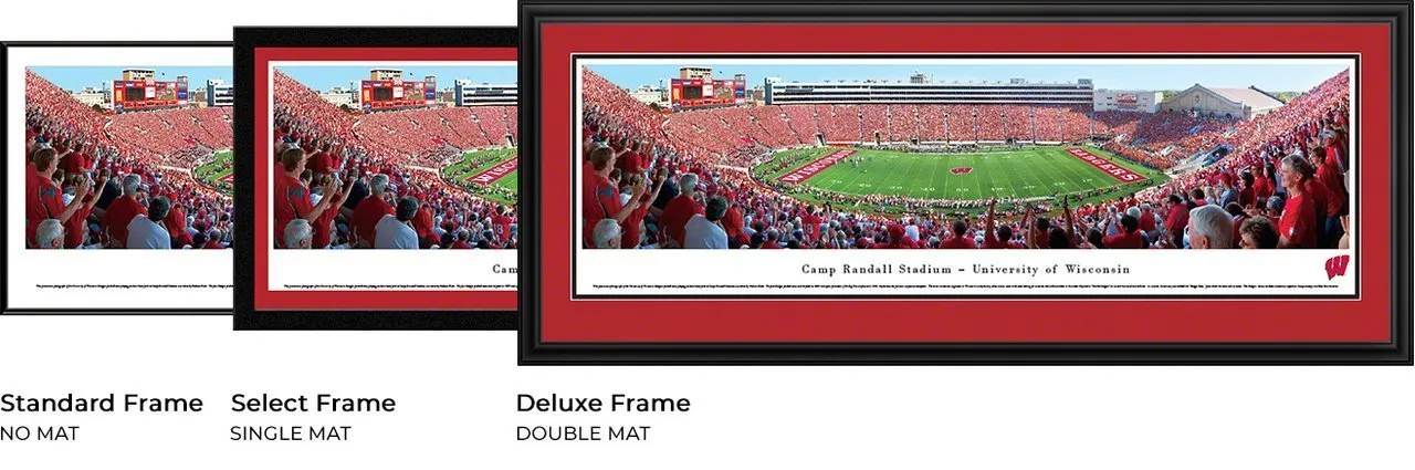 Wisconsin Football - "50 Yard Line" Panorama Framed Print