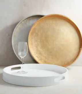 Wood   Lacquer Round Trays