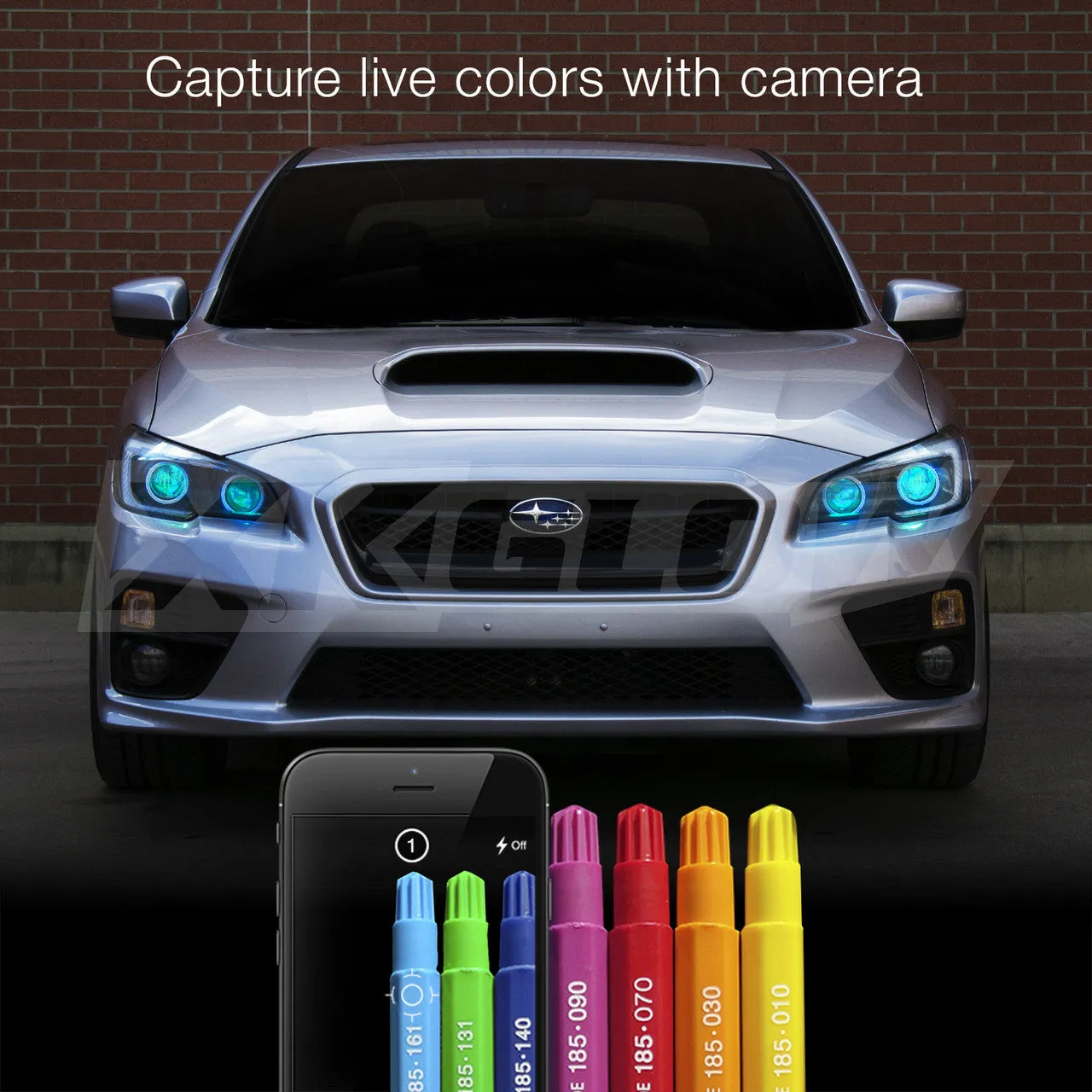 XKGlow RGB Devil Eye Kit for Headlights w/ Xkchrome Smartphone App